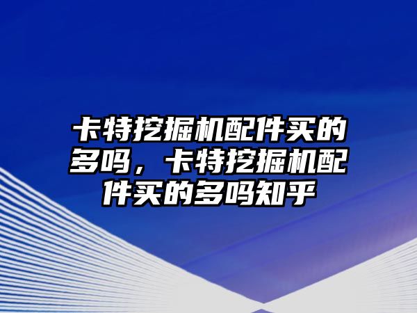 卡特挖掘機配件買的多嗎，卡特挖掘機配件買的多嗎知乎