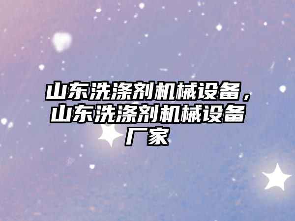 山東洗滌劑機(jī)械設(shè)備，山東洗滌劑機(jī)械設(shè)備廠家