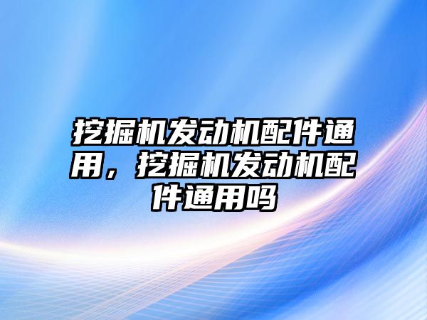 挖掘機發(fā)動機配件通用，挖掘機發(fā)動機配件通用嗎