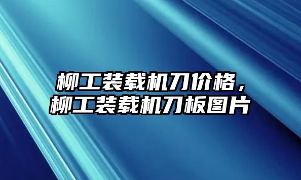 柳工裝載機(jī)刀價(jià)格，柳工裝載機(jī)刀板圖片