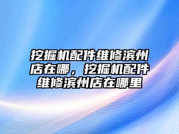 挖掘機(jī)配件維修濱州店在哪，挖掘機(jī)配件維修濱州店在哪里