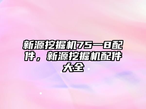 新源挖掘機75一8配件，新源挖掘機配件大全