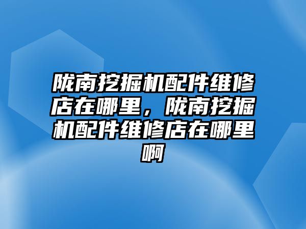 隴南挖掘機配件維修店在哪里，隴南挖掘機配件維修店在哪里啊