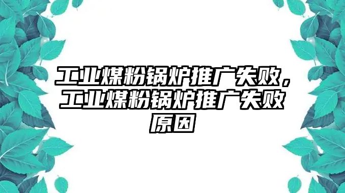 工業(yè)煤粉鍋爐推廣失敗，工業(yè)煤粉鍋爐推廣失敗原因