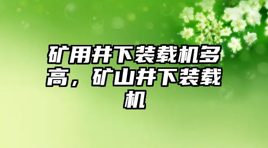 礦用井下裝載機(jī)多高，礦山井下裝載機(jī)