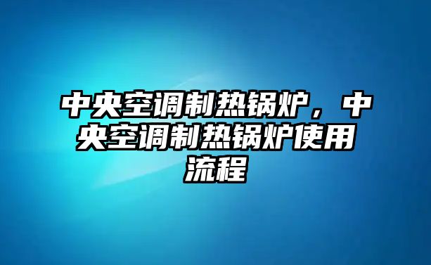 中央空調(diào)制熱鍋爐，中央空調(diào)制熱鍋爐使用流程