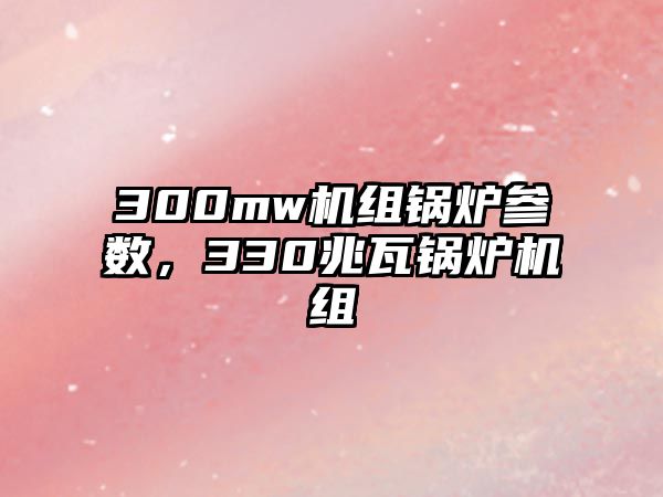 300mw機(jī)組鍋爐參數(shù)，330兆瓦鍋爐機(jī)組