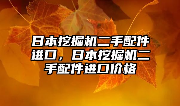 日本挖掘機二手配件進口，日本挖掘機二手配件進口價格