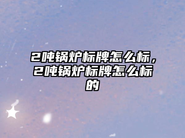 2噸鍋爐標(biāo)牌怎么標(biāo)，2噸鍋爐標(biāo)牌怎么標(biāo)的