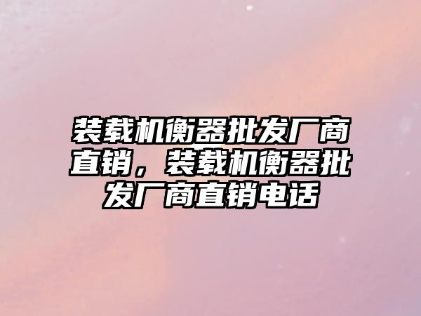 裝載機衡器批發(fā)廠商直銷，裝載機衡器批發(fā)廠商直銷電話