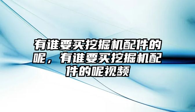 有誰要買挖掘機配件的呢，有誰要買挖掘機配件的呢視頻