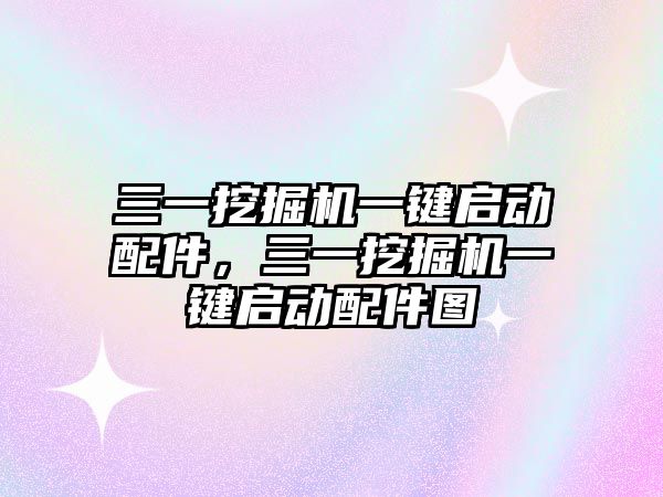 三一挖掘機一鍵啟動配件，三一挖掘機一鍵啟動配件圖