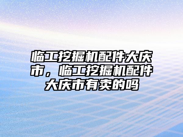 臨工挖掘機配件大慶市，臨工挖掘機配件大慶市有賣的嗎