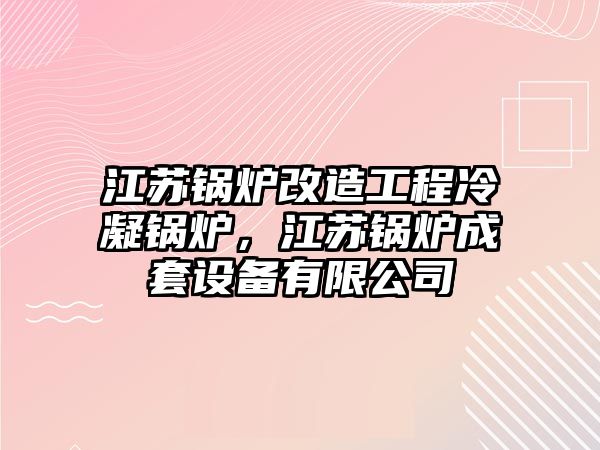 江蘇鍋爐改造工程冷凝鍋爐，江蘇鍋爐成套設(shè)備有限公司