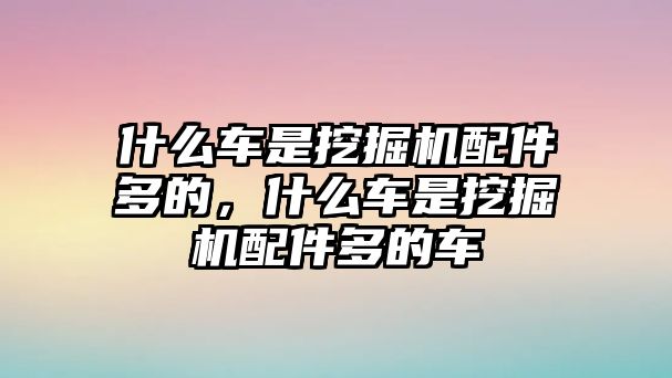 什么車是挖掘機(jī)配件多的，什么車是挖掘機(jī)配件多的車