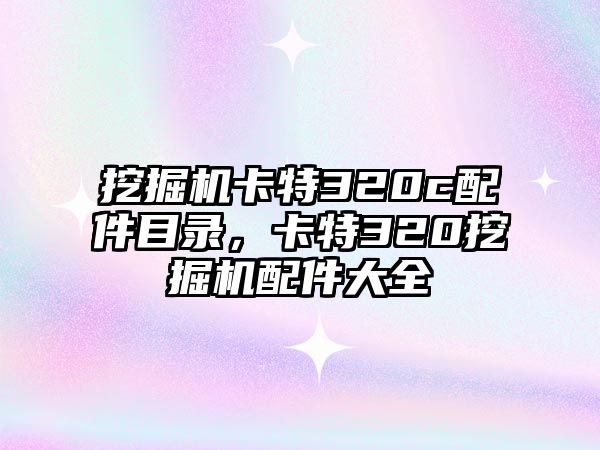 挖掘機卡特320c配件目錄，卡特320挖掘機配件大全