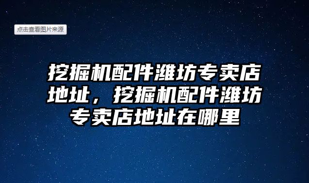 挖掘機(jī)配件濰坊專賣店地址，挖掘機(jī)配件濰坊專賣店地址在哪里