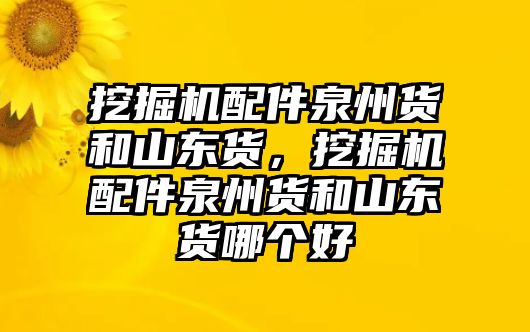 挖掘機(jī)配件泉州貨和山東貨，挖掘機(jī)配件泉州貨和山東貨哪個好