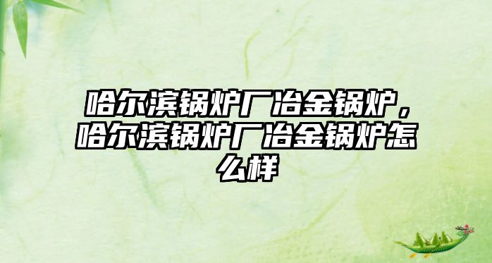 哈爾濱鍋爐廠冶金鍋爐，哈爾濱鍋爐廠冶金鍋爐怎么樣