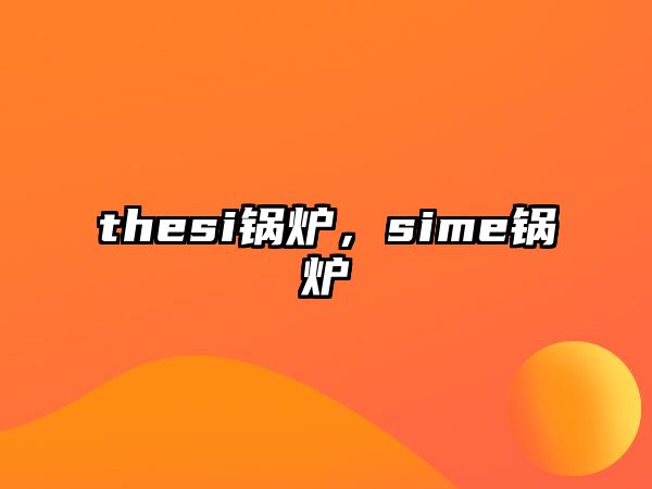 thesi鍋爐，sime鍋爐