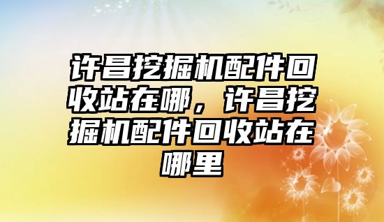 許昌挖掘機(jī)配件回收站在哪，許昌挖掘機(jī)配件回收站在哪里