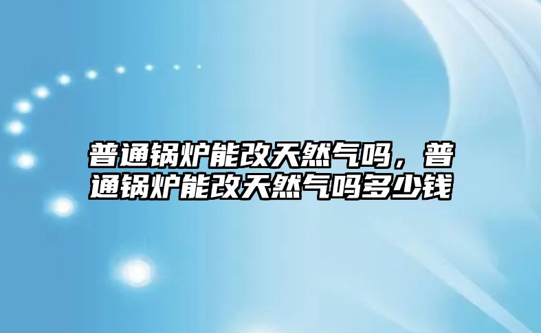 普通鍋爐能改天然氣嗎，普通鍋爐能改天然氣嗎多少錢