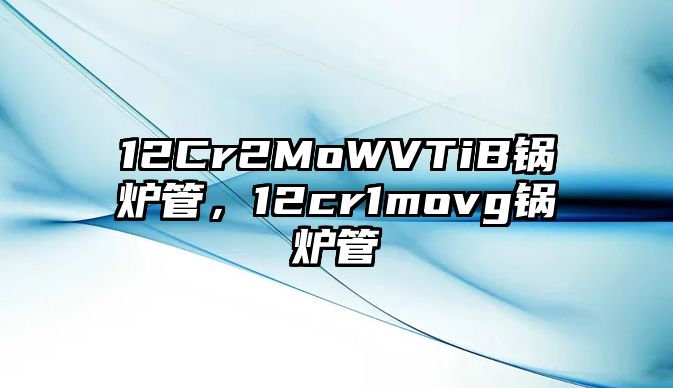 12Cr2MoWVTiB鍋爐管，12cr1movg鍋爐管