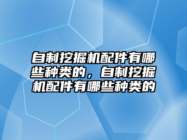 自制挖掘機配件有哪些種類的，自制挖掘機配件有哪些種類的