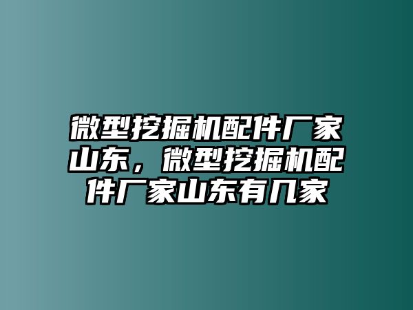 微型挖掘機(jī)配件廠家山東，微型挖掘機(jī)配件廠家山東有幾家