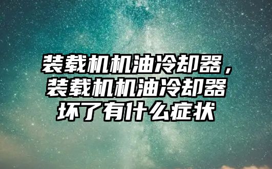 裝載機(jī)機(jī)油冷卻器，裝載機(jī)機(jī)油冷卻器壞了有什么癥狀