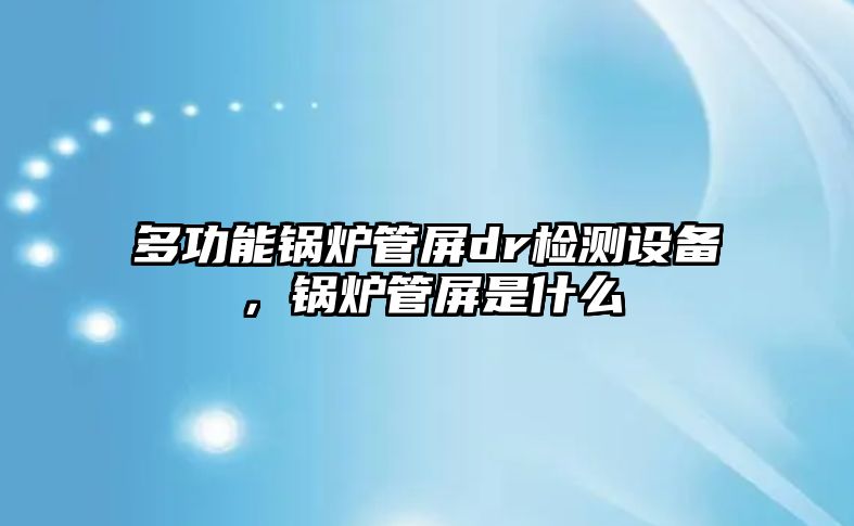 多功能鍋爐管屏dr檢測設備，鍋爐管屏是什么