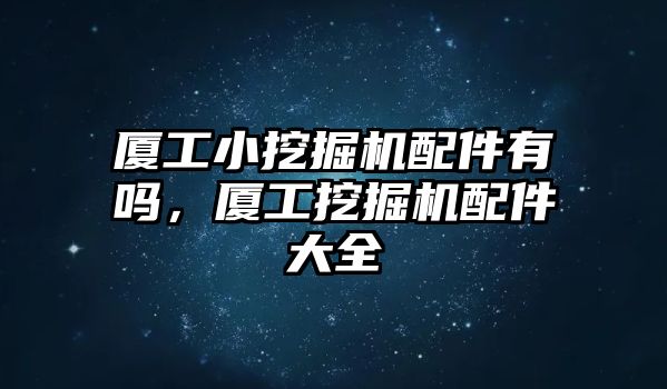 廈工小挖掘機配件有嗎，廈工挖掘機配件大全