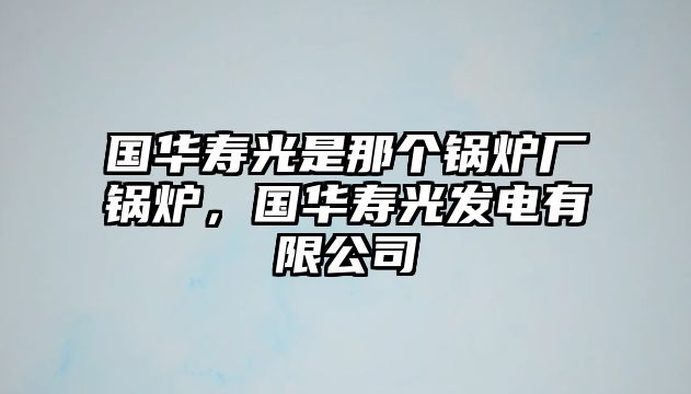 國華壽光是那個鍋爐廠鍋爐，國華壽光發(fā)電有限公司