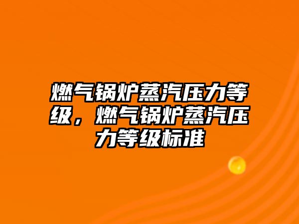 燃氣鍋爐蒸汽壓力等級，燃氣鍋爐蒸汽壓力等級標準