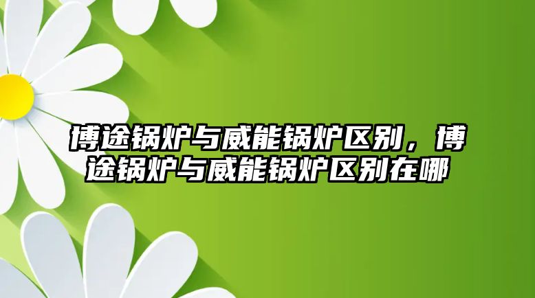 博途鍋爐與威能鍋爐區(qū)別，博途鍋爐與威能鍋爐區(qū)別在哪