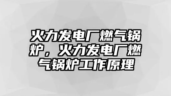 火力發(fā)電廠燃?xì)忮仩t，火力發(fā)電廠燃?xì)忮仩t工作原理