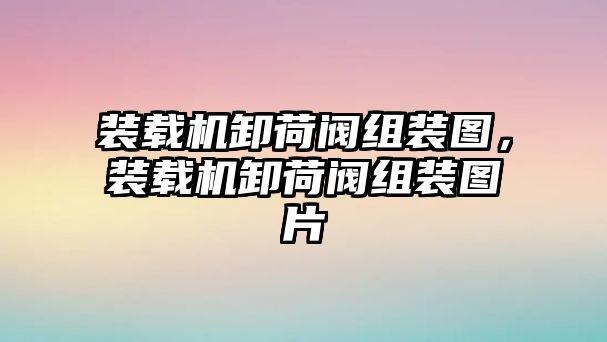 裝載機卸荷閥組裝圖，裝載機卸荷閥組裝圖片