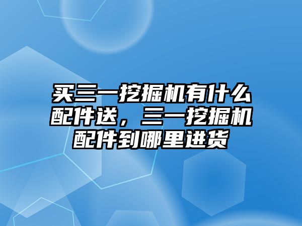 買三一挖掘機(jī)有什么配件送，三一挖掘機(jī)配件到哪里進(jìn)貨