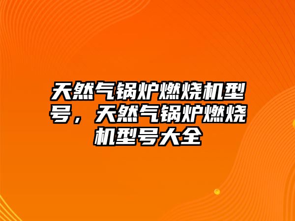 天然氣鍋爐燃燒機(jī)型號(hào)，天然氣鍋爐燃燒機(jī)型號(hào)大全