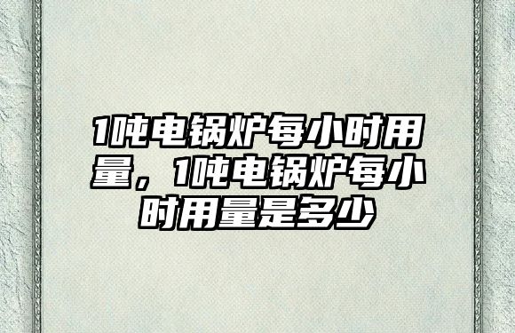 1噸電鍋爐每小時用量，1噸電鍋爐每小時用量是多少