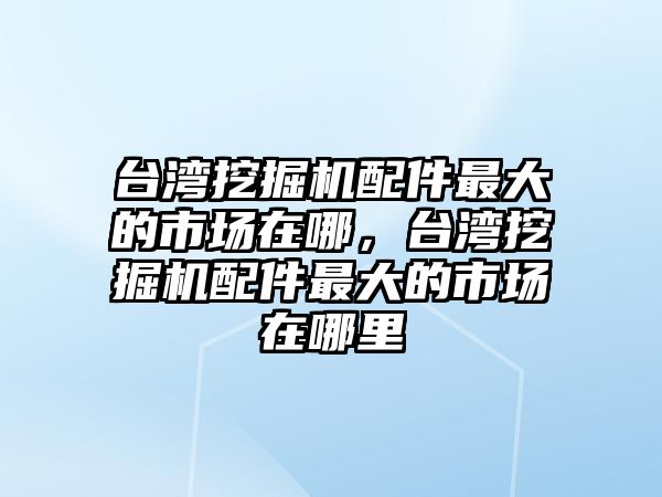 臺灣挖掘機配件最大的市場在哪，臺灣挖掘機配件最大的市場在哪里