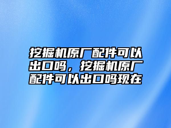 挖掘機(jī)原廠配件可以出口嗎，挖掘機(jī)原廠配件可以出口嗎現(xiàn)在