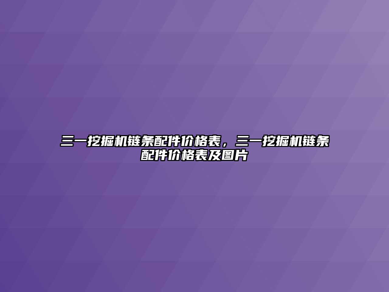 三一挖掘機(jī)鏈條配件價格表，三一挖掘機(jī)鏈條配件價格表及圖片