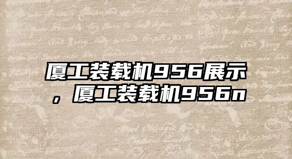 廈工裝載機(jī)956展示，廈工裝載機(jī)956n