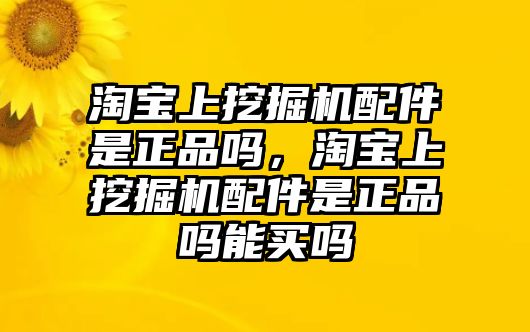 淘寶上挖掘機配件是正品嗎，淘寶上挖掘機配件是正品嗎能買嗎