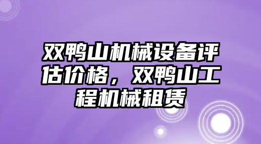 雙鴨山機械設(shè)備評估價格，雙鴨山工程機械租賃