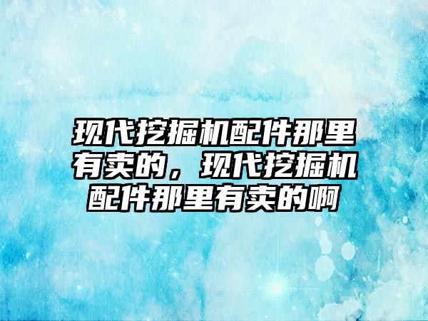 現(xiàn)代挖掘機配件那里有賣的，現(xiàn)代挖掘機配件那里有賣的啊