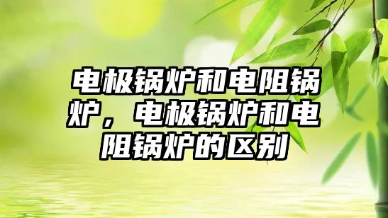 電極鍋爐和電阻鍋爐，電極鍋爐和電阻鍋爐的區(qū)別