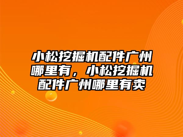 小松挖掘機配件廣州哪里有，小松挖掘機配件廣州哪里有賣