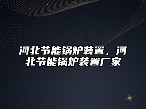 河北節(jié)能鍋爐裝置，河北節(jié)能鍋爐裝置廠家